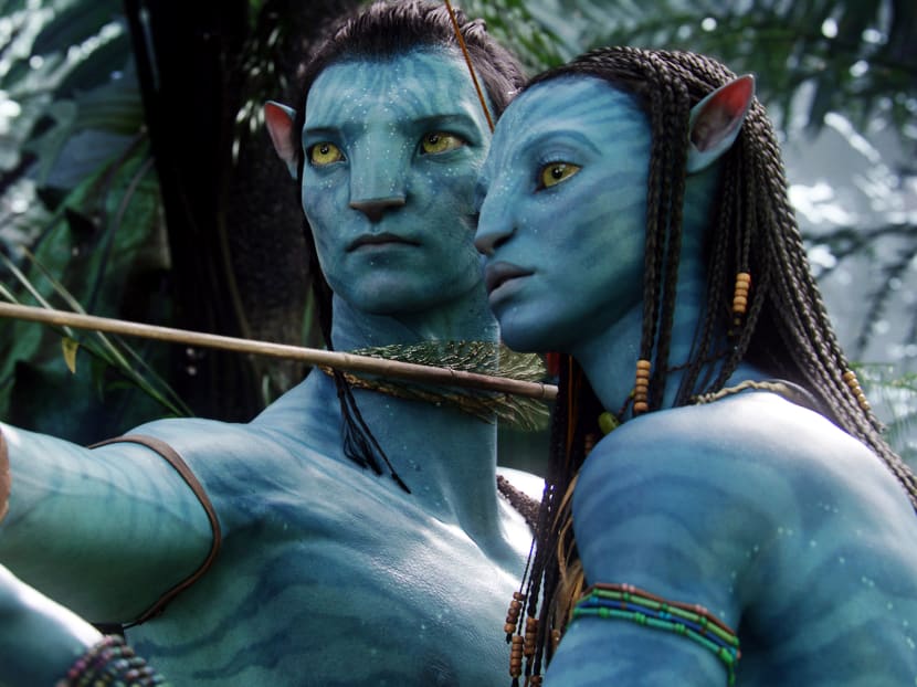 The characters Neytiri, right, and Jake in a scene from the 2009 movie Avatar. Photo: 20th Century Fox via AP