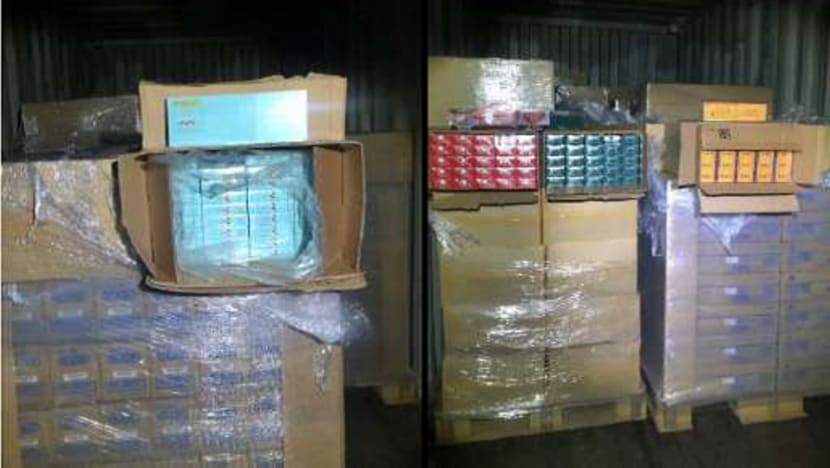 More than 10,000 cartons of cigarettes found hidden among toilet rolls, printer parts