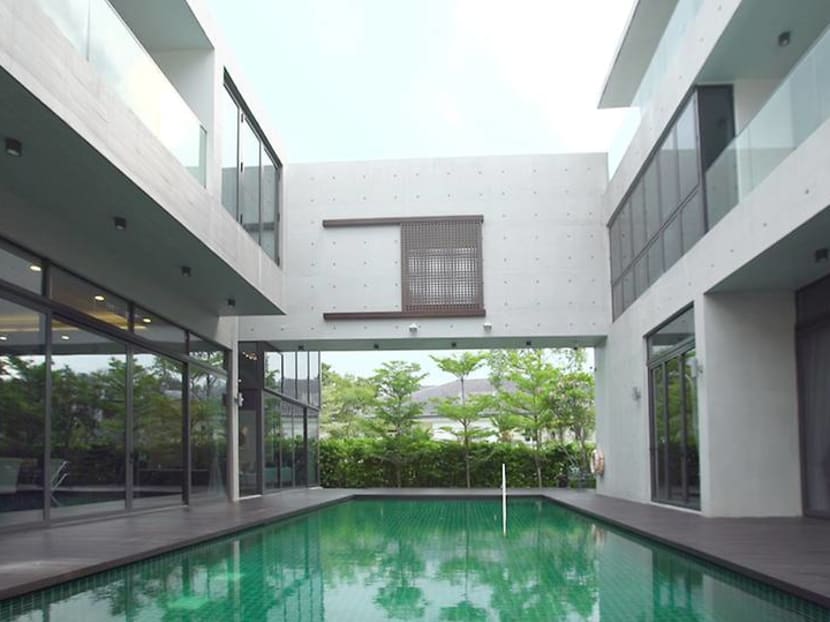 A Singapore home of floating concrete connects a multigenerational family A Singapore home of floating concrete connects a multigenerational family