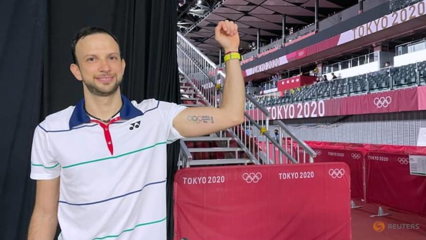 Olympics-Badminton-Guatemala's Cordon wants a medal to go with his Olympic Rings tattoo Olympics-Badminton-Guatemala's Cordon wants a medal to go with his Olympic Rings tattoo