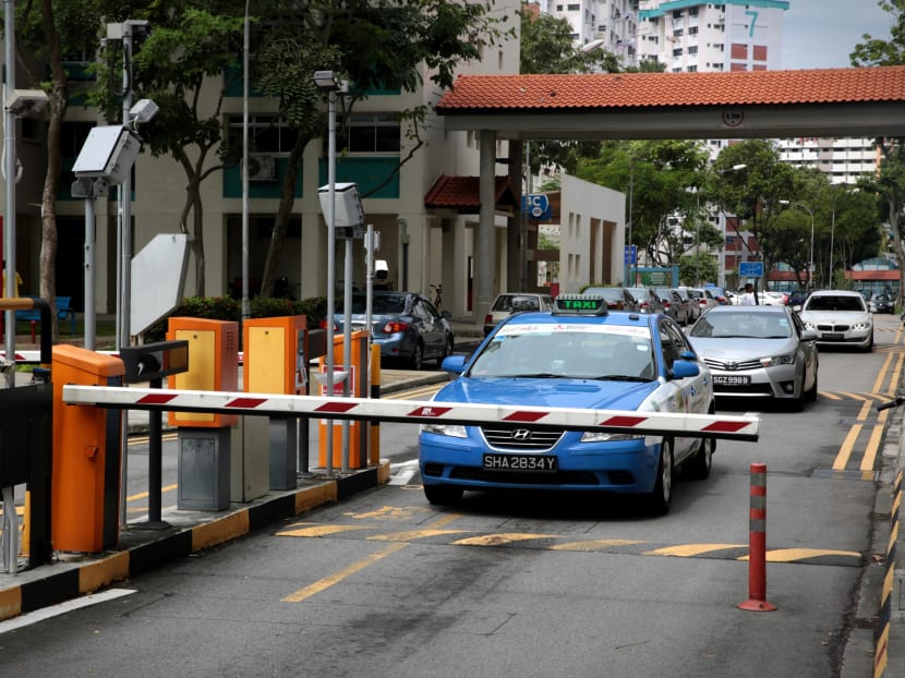 The new Tailgating Detection System relies on sensors and cameras to measure the distance between vehicles as they approach the car park gantries and record video footage once tailgating is detected. Photo: Jason Quah/TODAY