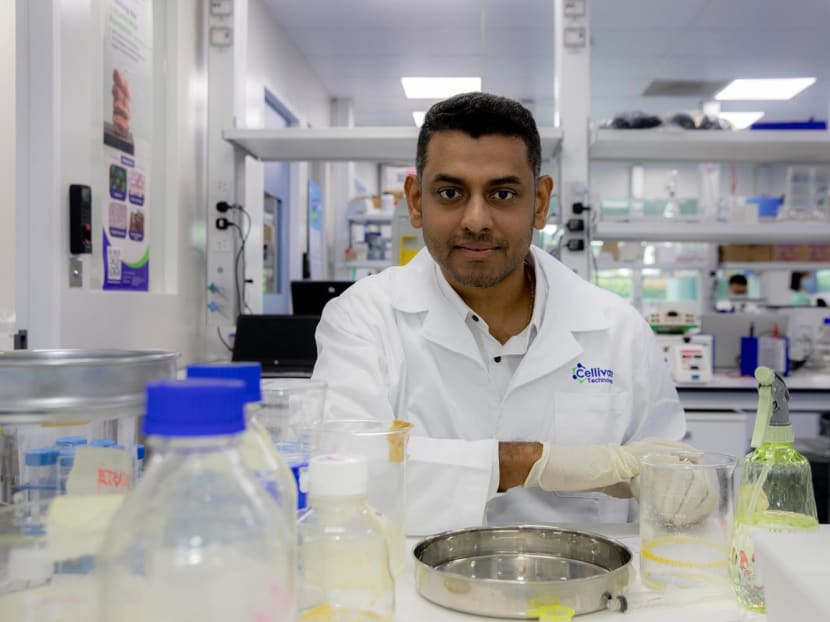 Dr Viknish Krishnan-Kutty, founder of Cellivate Technologies, poses for a photo in the lab on Nov 2, 2022. 