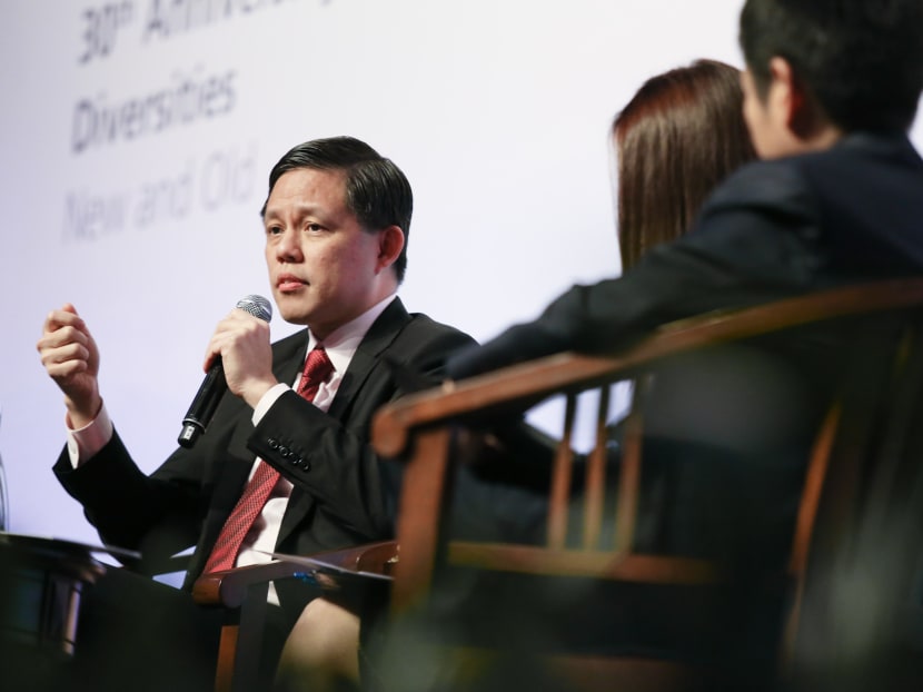 Trade and Industry Minister Chan Chun Sing at the closing panel discussion at a conference marking the 30th anniversary of local think tank, Institute of Policy Studies (IPS).