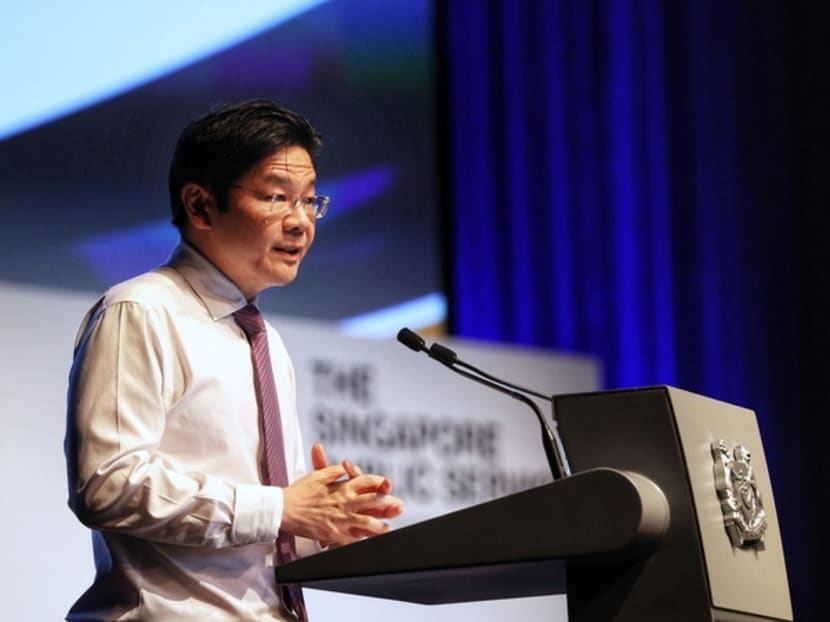 Deputy Prime Minister Lawrence Wong speaking at the Annual Public Service Leadership ceremony on Nov 1, 2022.
