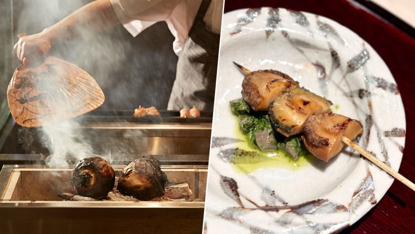New Kushiyaki Diner In Town Serves 16-Course Meal With Charcoal-Grilled Abalone Skewer