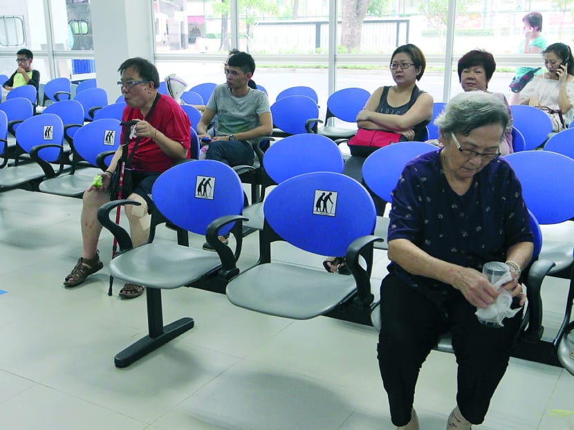 The waiting area at SingHealth's Tampines Polyclinic. TODAY file photo