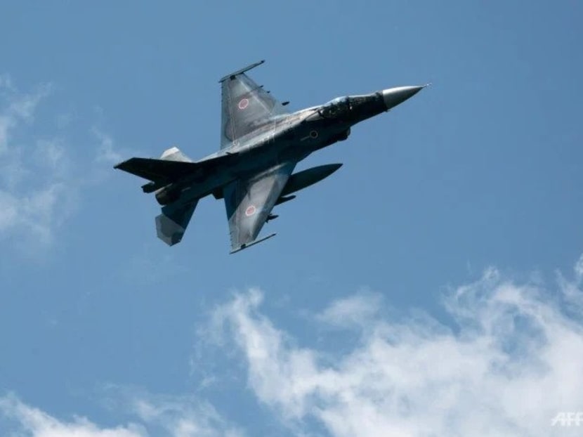 An F-2 fighter jet takes part in a live fire exercise conducted by the Japan Ground Self-Defense Force at East Fuji Maneuver Area in Gotemba on May 28, 2022. An F-2 fighter jet takes part in a live fire exercise conducted by the Japan Ground Self-Defense Force at East Fuji Maneuver Area in Gotemba on May 28, 2022.