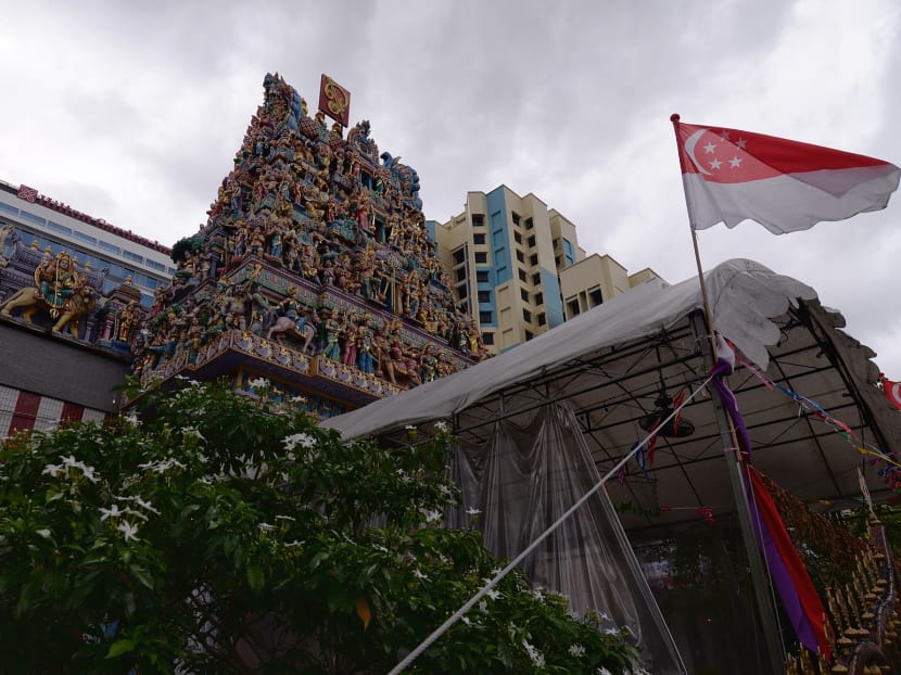 The Commercial Affairs Department is investigating the Sri Veeramakaliamman Temple at Serangoon Road for suspected criminal offences. Photo: Robin Choo/TODAY