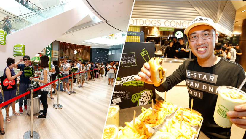 Shake Shack SG Opens Today & First Guy In Line Queued 6 Hours From 4.30am