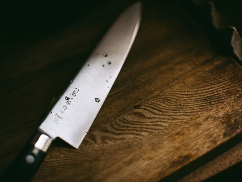During a confrontation, the man strangled his mother then dragged her into her bedroom where he used a saw and two kitchen knives to cut her up "in order to get rid of the body".