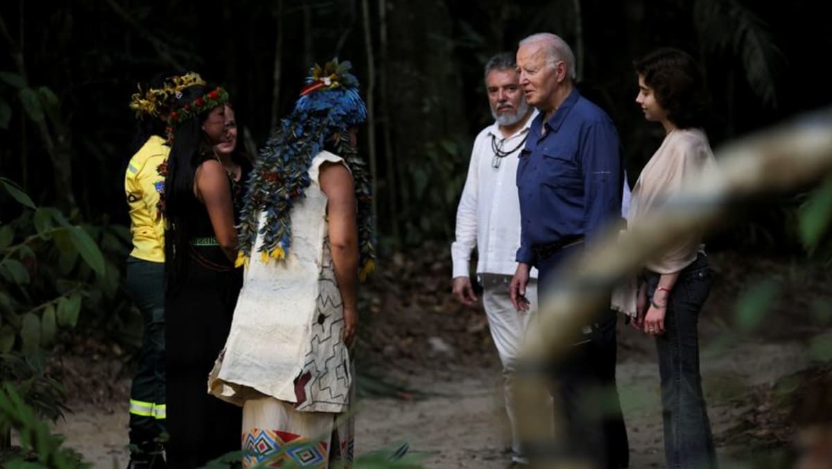 Biden visits Amazon rainforest en route to G20 summit Biden visits Amazon rainforest en route to G20 summit