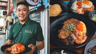 Restaurant-Quality Japanese-Style Fried Rice With Truffle & Steak At Hawker Stall In Bedok