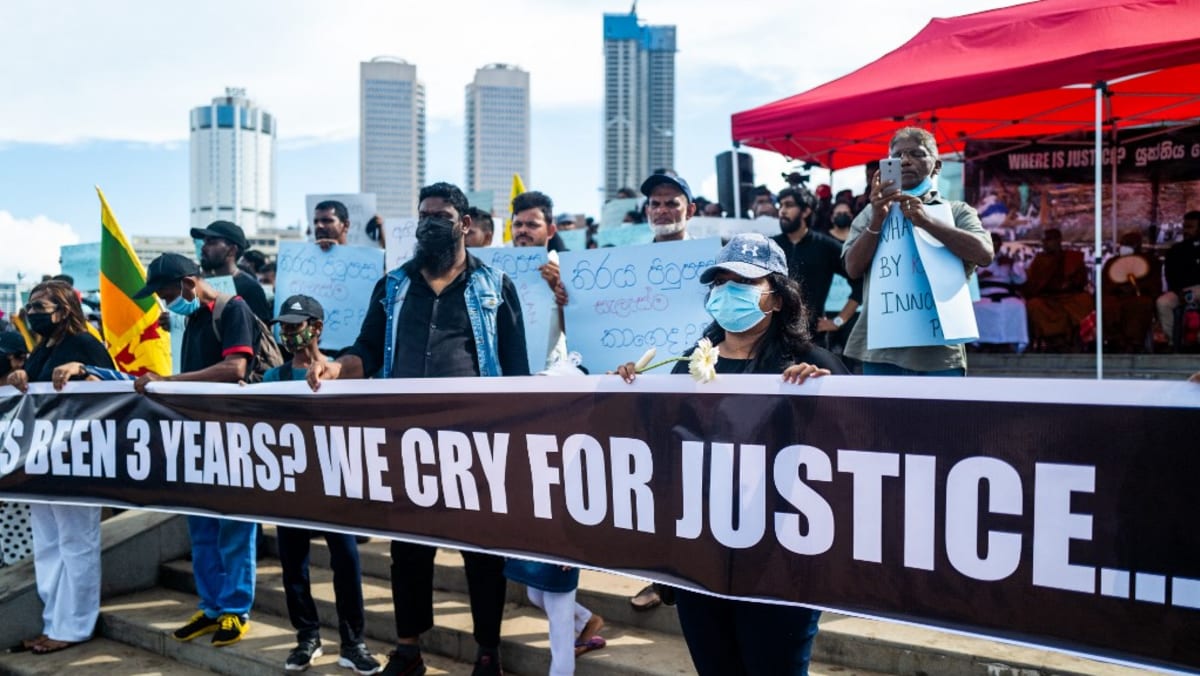 Pengunjuk rasa di Sri Lanka menuntut keadilan bagi korban serangan tahun 2019