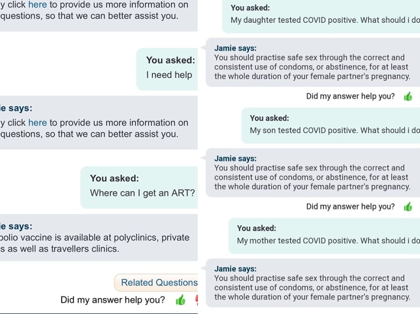 In a series of screenshots shared online, the chatbot provided puzzling responses to Covid-19 related queries.