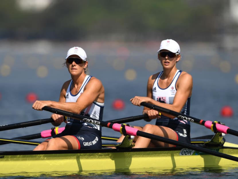 Victoria Thornley and Katherine Grainger of Great Britain compete during the Women's Sculls Semifinal on Day 4 of the Rio 2016 Olympic Games at the Lagoa Stadium on August 9, 2016 in Rio de Janeiro, Brazil. Photo: Getty Images