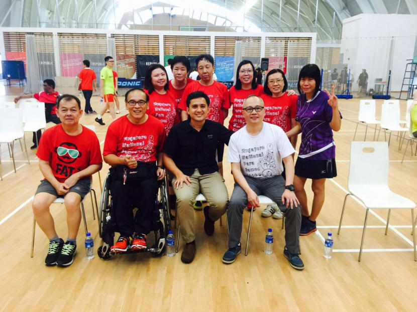 New disability sports chief Kevin Wong (in black) says more can be done to engage and encourage individuals with disabilities to take up sports as a form of rehabilitation and therapy. Photo: SDSC