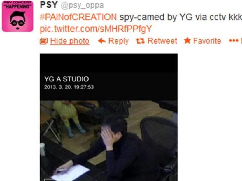 Psy shares the pain of creation Psy shares the pain of creation
