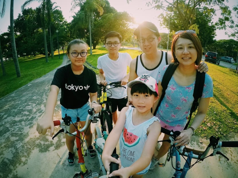 Families For Life council member Jeff Cheong, on an outing  with his wife and three children. He took a month off to spend time with his children over the school holidays. Photo: Jeff Cheong