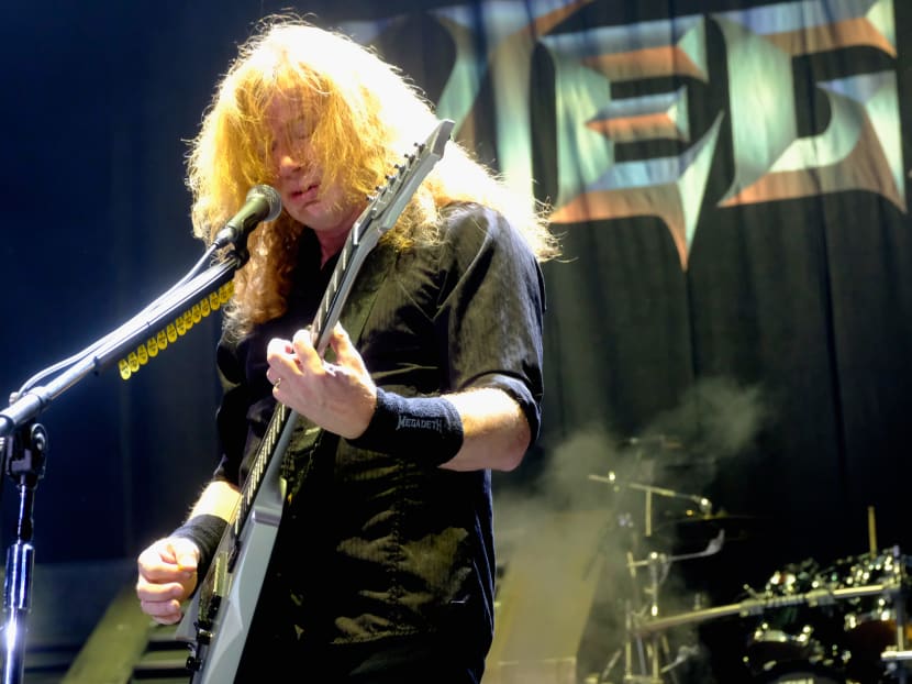 Dave Mustaine of Megadeth performs at Ozzfest at the Manuel Amphitheater on September 24, 2016 in Los Angeles, California. Photo: AFP