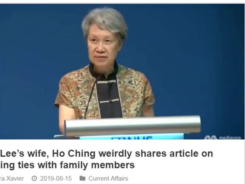 Ms Chang Li Lin, the prime minister’s press secretary, took issue with an article on The Online Citizen titled, “PM Lee’s wife Ho Ching weirdly shares article on cutting ties with family members”, which she called a “scurrilous attack” on PM Lee’s character and integrity. Ms Chang Li Lin, the prime minister’s press secretary, took issue with an article on The Online Citizen titled, “PM Lee’s wife Ho Ching weirdly shares article on cutting ties with family members”, which she called a “scurrilous attack” on PM Lee’s character and integrity.