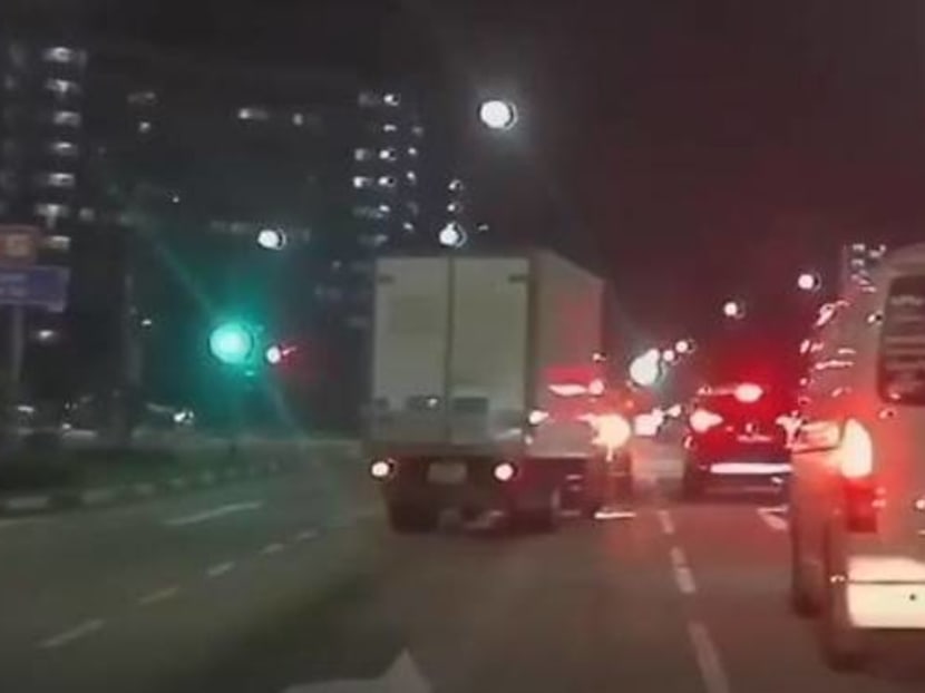 A still from a video online showing the hit-and-run accident.