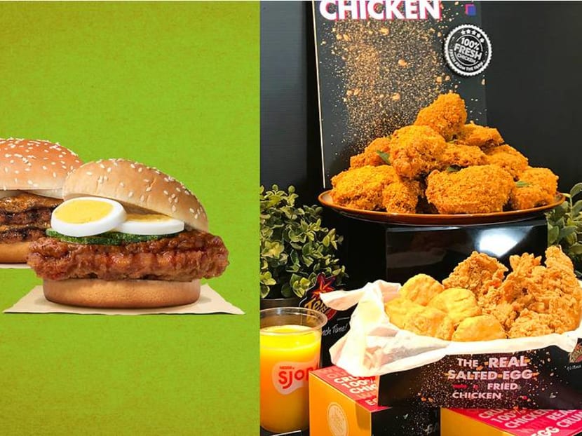 Local twists to fast food with laksa burger and salted egg fried chicken