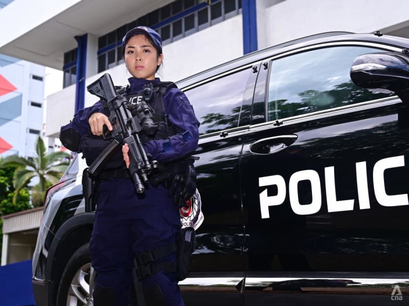 Petite but packing a punch, she leads an elite police team that protects Singaporeans from violence Petite but packing a punch, she leads an elite police team that protects Singaporeans from violence