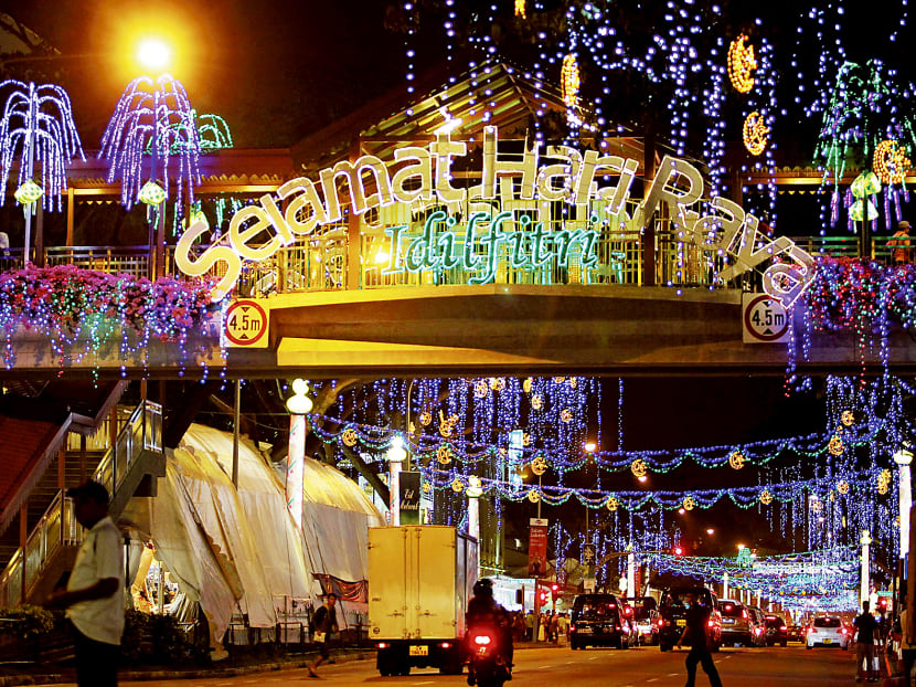 The Hari Raya light-up at Geylang Serai in 2011. That year, the annual decorative event was expanded to include a full 40 days of cultural performances and celebratory activities. TODAY file photo