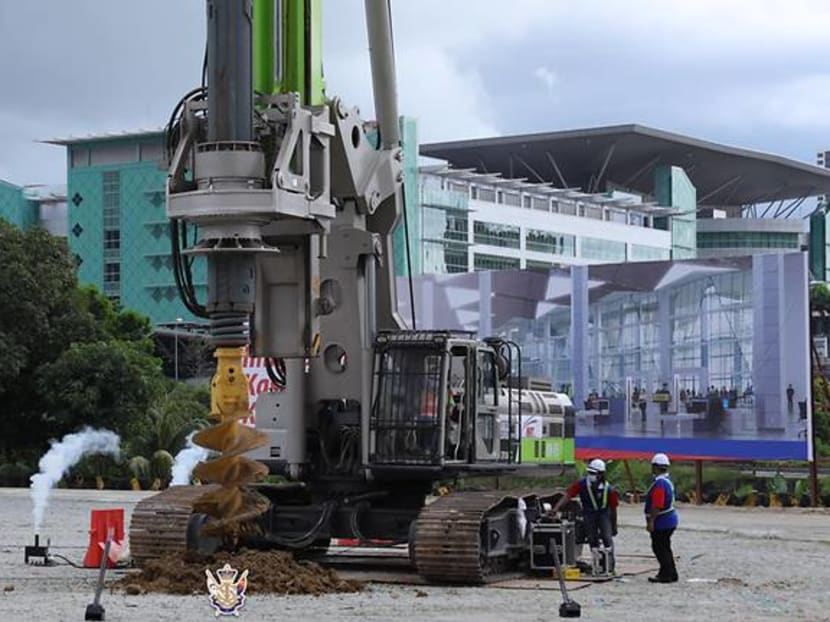 The groundbreaking ceremony was held at the construction site for Bukit Chagar station.