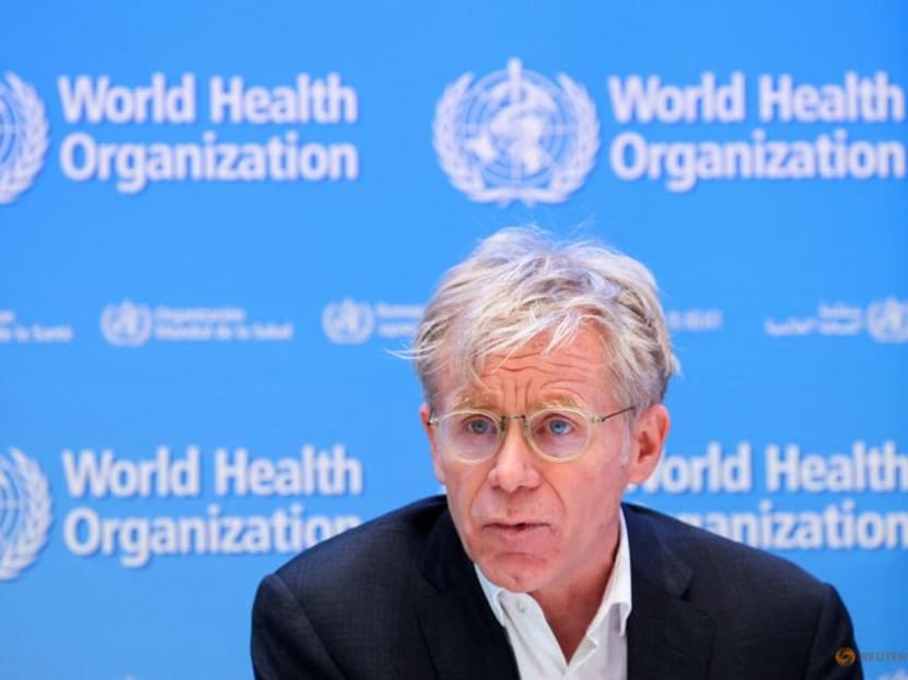 FILE PHOTO: Bruce Aylward, Senior Advisor to the Director-General of the World Health Organization (WHO), speaks during a news conference in Geneva, Switzerland, December 20, 2021. REUTERS/Denis Balibouse