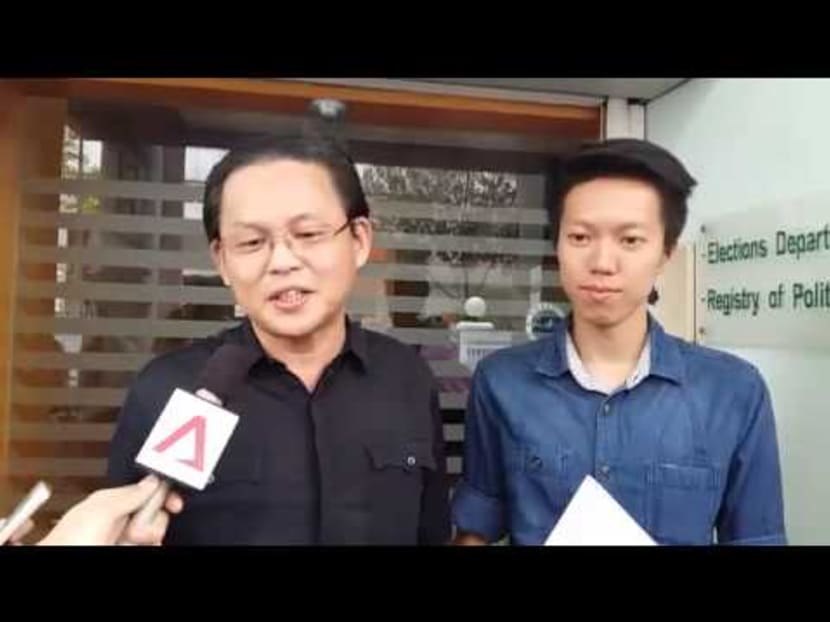 Independent hopeful Tan Lam Siong at the Elections Department