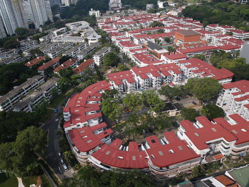 An aerial view of the Tiong Bahru estate on Tuesday, July 24, 2018.