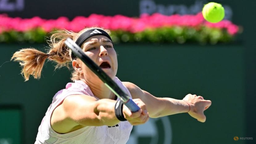 Rybakina outlasts Muchova to reach Indian Wells semis