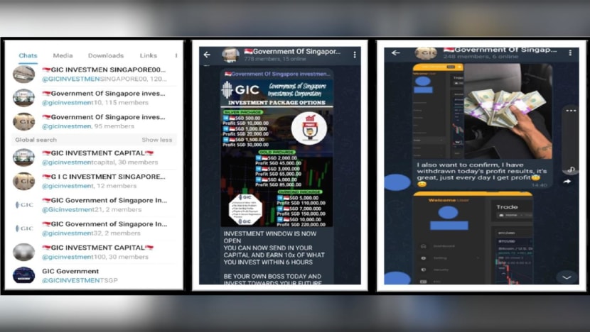 Police warn of scammers impersonating GIC representatives on Telegram with investment offers Police warn of scammers impersonating GIC representatives on Telegram with investment offers