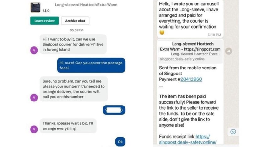 Police warn of re-emergence of scammers impersonating buyers on Carousell Police warn of re-emergence of scammers impersonating buyers on Carousell