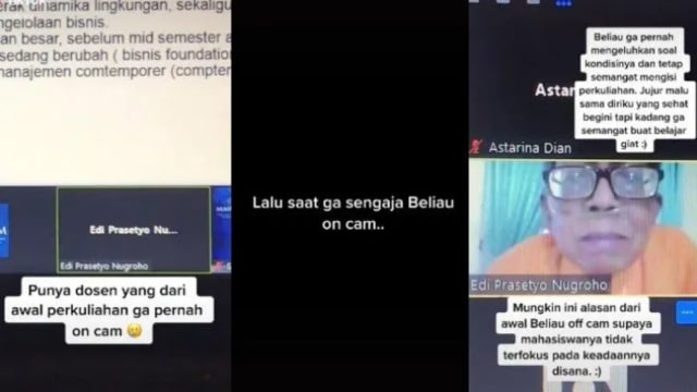 印尼讲师上网课从不开镜头 原因曝光学生感动