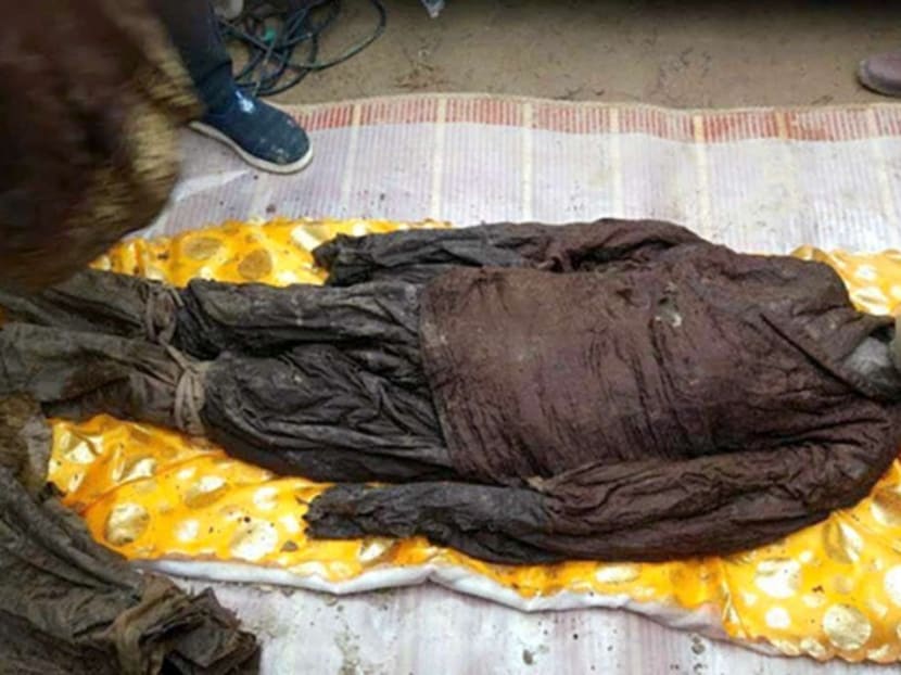 One of the mummies found. Photo: Handout via SCMP