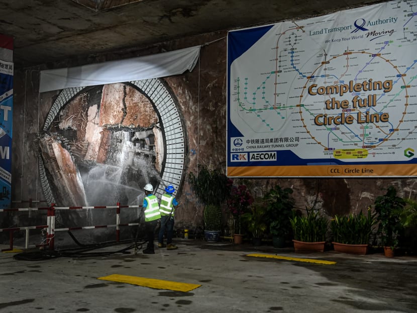 The final stretch of tunnelling works, which includes the boring of tunnels from Prince Edward Road station to Cantonment station, was completed on Jan 12, 2022.
