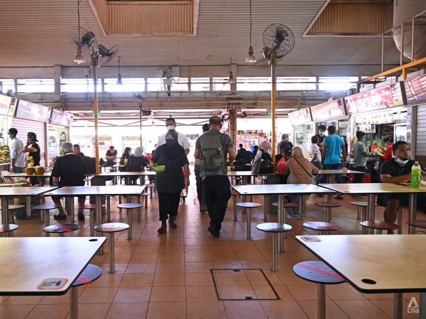 Up to five household members can dine together at some hawker centres by end-November