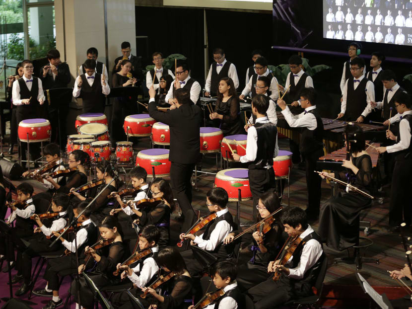 The Purple Symphony performing at Singapore Conference Hall on July 31, 2015. Out of its 83 members, 67 have special needs. Photo: Wee Teck Hian
