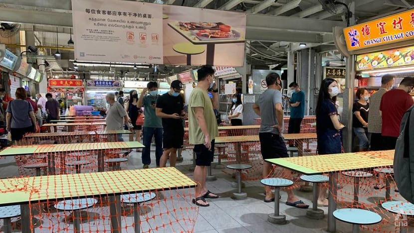 NEA 'encouraged' by takeaway orders at hawkers, reminds patrons to maintain safe distancing NEA 'encouraged' by takeaway orders at hawkers, reminds patrons to maintain safe distancing