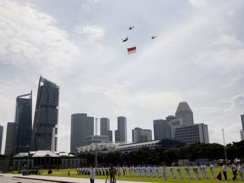 A preview and rehearsal on July 26, 2020 for the National Day Parade to be held on Aug 9.