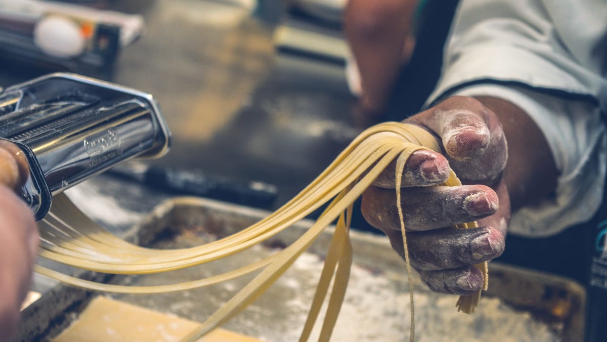 When was pasta invented online