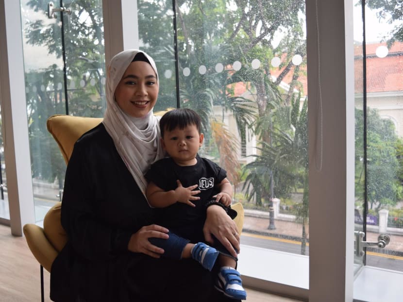 Ms Nur Saiyidah Mohd Nordin juggled taking of her children with picking up new skills to pursue a career in logistics. Photos: NTUC LearningHub Ms Nur Saiyidah Mohd Nordin juggled taking of her children with picking up new skills to pursue a career in logistics. Photos: NTUC LearningHub