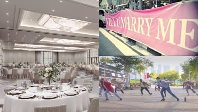 Guys In S’pore Propose By Dancing To BTS, Stopping Traffic — & Other Creative Ways — In Attempts To Win A $19k Hotel Wedding Banquet