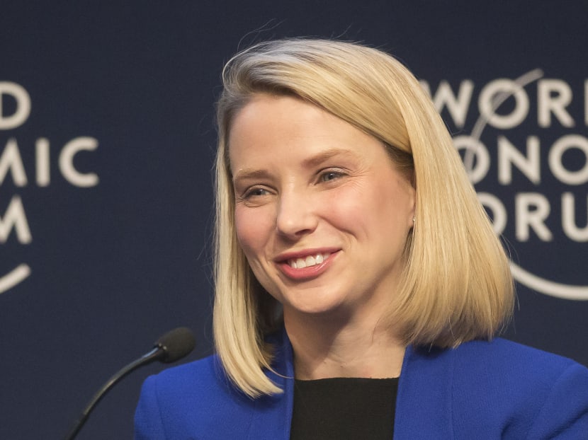 In this Jan 22, 2014, file photo, Yahoo CEO Marissa Mayer smiles during a session at the World Economic Forum in Davos, Switzerland. Photo: AP