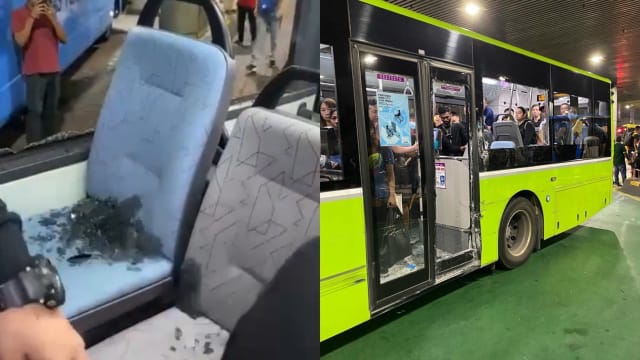 新捷运巴士新山关卡遭厂车撞 女乘客送院