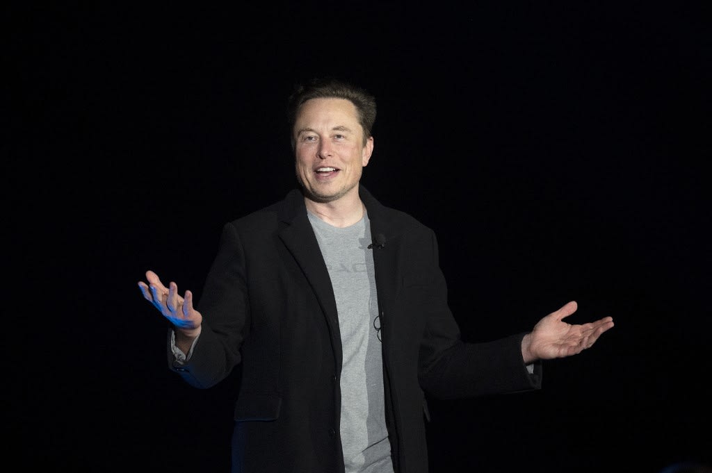 In this file photo taken on Feb 10, 2022, Mr Elon Musk gestures as he speaks during a press conference at SpaceX's Starbase facility near Boca Chica Village in South Texas. In this file photo taken on Feb 10, 2022, Mr Elon Musk gestures as he speaks during a press conference at SpaceX's Starbase facility near Boca Chica Village in South Texas.