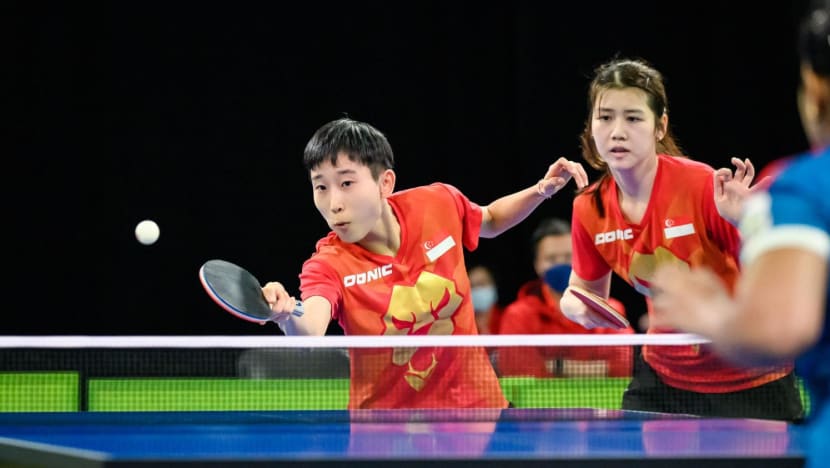 Both Singapore teams advance to table tennis women's doubles semi-finals at Commonwealth Games