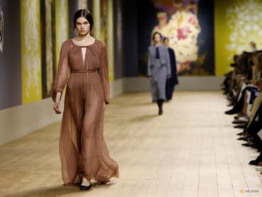 Dior takes a folksy turn at haute couture fashion week in Paris
